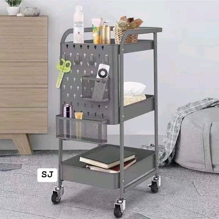 multi functional mobile cart (Category: Shelves, Cabinets & Racks) located in Manila. Submitted by minidivisoria (Listing ID 1293990828, Image 3). Description: SALE ‼️ SALE ‼️ SALE‼️ 1300 only!! 1300 only!! 1300 only!! :HIGHQUALITY MULTI-FUNCTION MOBILE CART ✔️Steel Metal with Accessories very nice in actual Mall Quality Design.