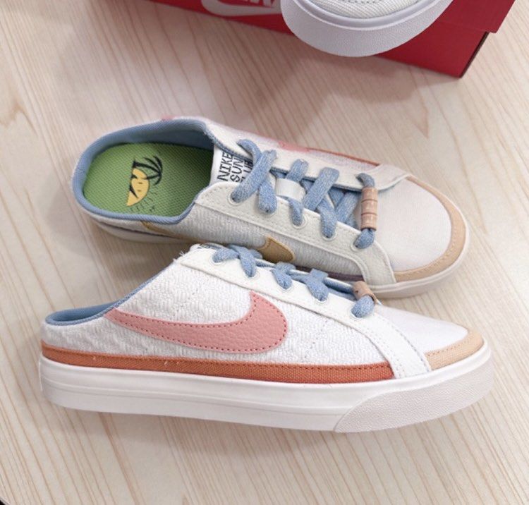 Nike Court Legacy Mule 穆勒鞋 奶茶 奶茶鴛鴦勾 懶人鞋 女鞋 她的時尚 鞋類 運動鞋、球鞋在旋轉拍賣