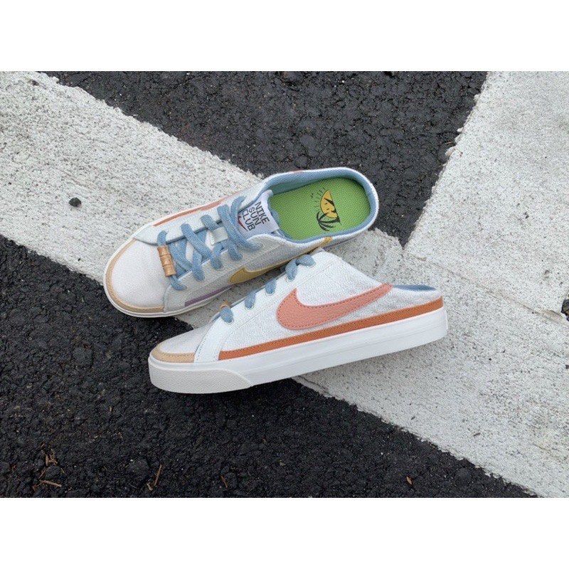 Nike Court Legacy Mule 穆勒鞋 奶茶 奶茶鴛鴦勾 懶人鞋 女鞋 她的時尚 鞋類 運動鞋、球鞋在旋轉拍賣