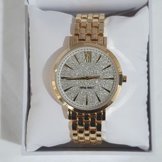 Nine West Women's Gold-Tone Bracelet Watch (NW/2402GLGB)