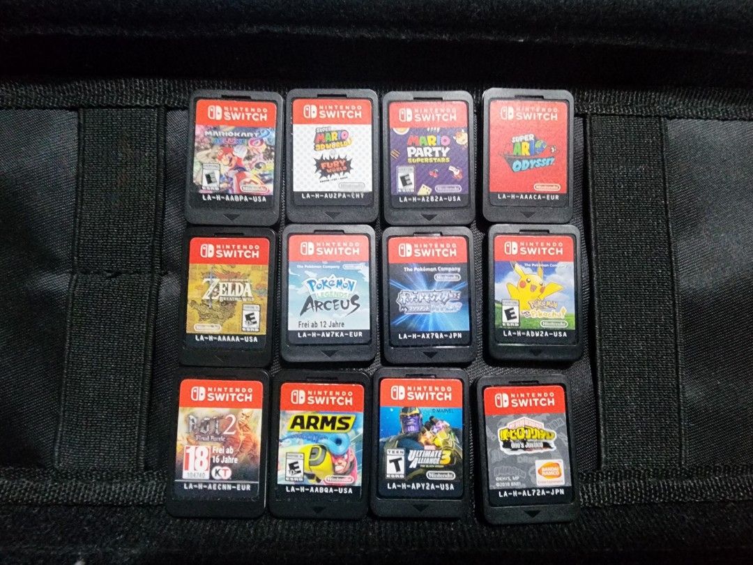 Nintendo Switch Games (Category: Nintendo) located in Manila. Submitted by docluffy (Listing ID 1293932659, Image 1). Description: For Sale Instant Collection Set of 12 for 14k Priority Lot Sale Individual Price Mario Kart 1.5k Super Mario 3D World 1.5k Mario Party Superstars 1.5k Super Mario Odyssey 1.5k BOTW 1.5k Pokemon Arceus 1.6k Pokémon Brilliant Diamond 1.2k Pokemon Let's Go Pikachu 1.1k AOT 2 1.4k ARMS 1.2k Marvel Ultimate Alliance 3 1.6k