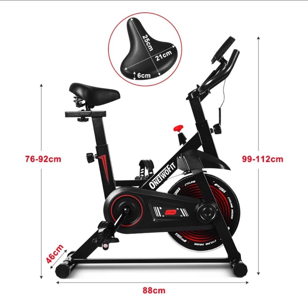 OneTwoFit 6KG FlyWheel Exercise Bike Sports Equipment Exercise Fitness Cardio Fitness Machines on Carousell