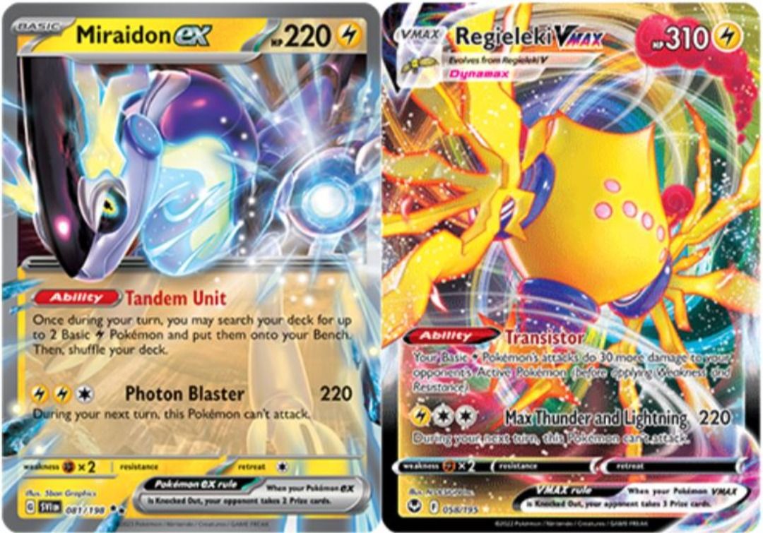 Pokemon TCG Miraidon ex Regieleki VMAX Deck, Hobbies & Toys, Toys & Games  on Carousell