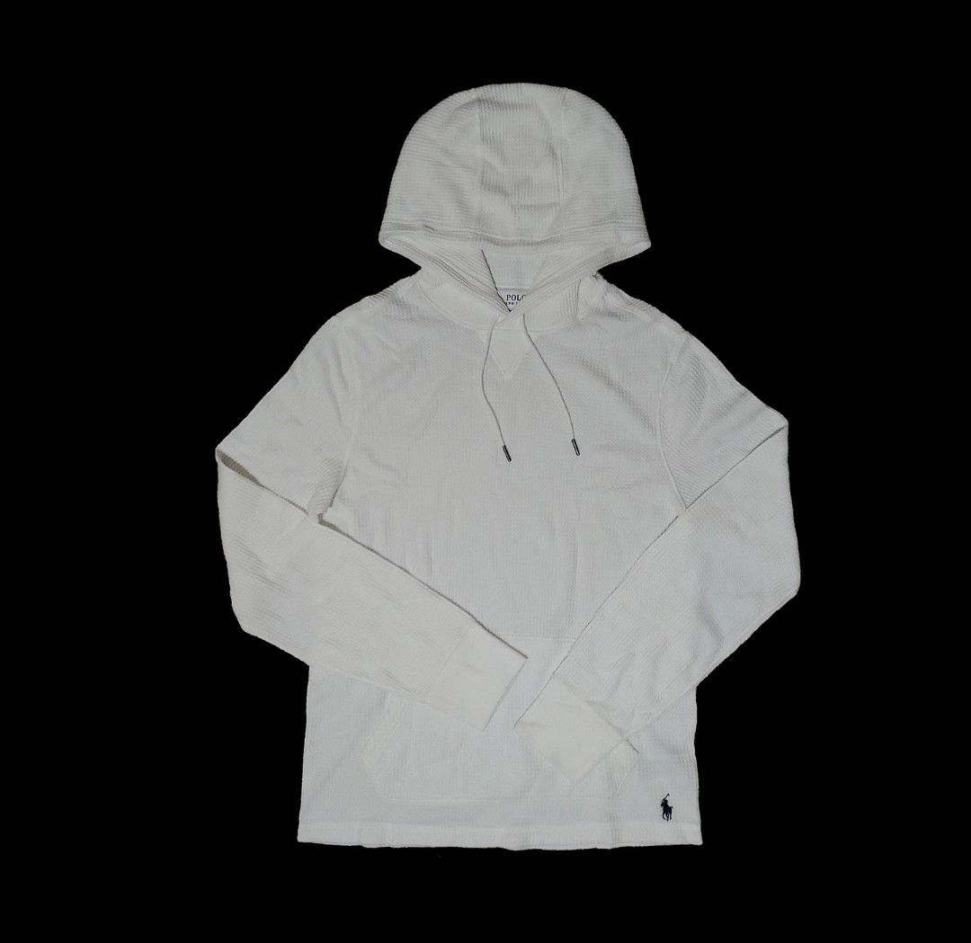 Polo Ralph Lauren White Loft Waffle Hoodie Carousell
