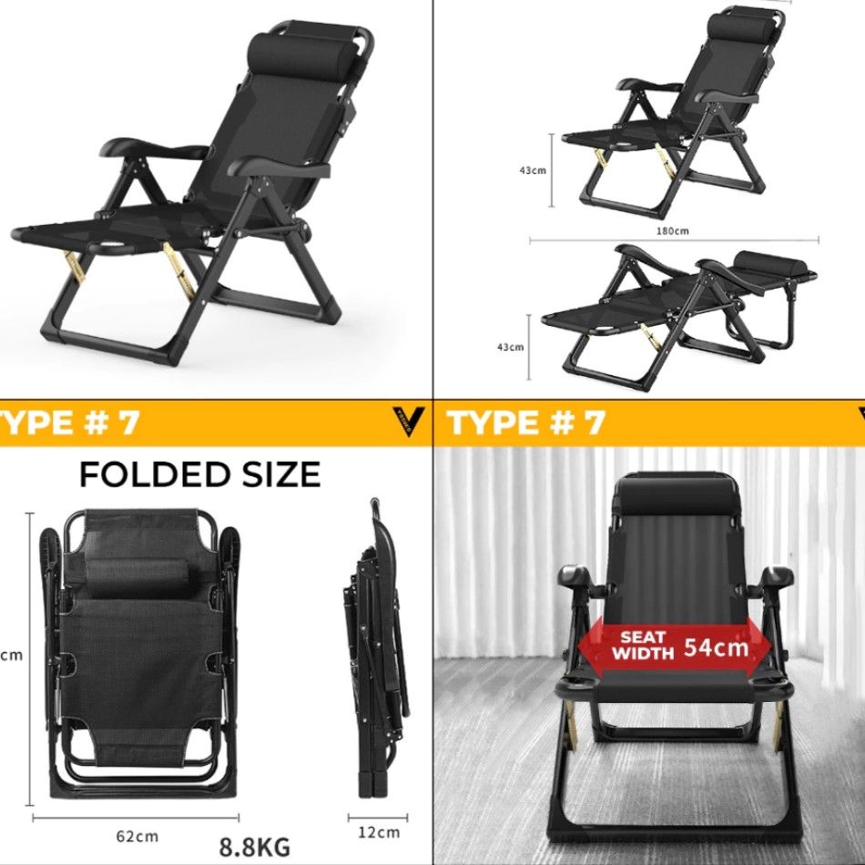 PROMO Left 1 - Veri Foldable Camping Outdoor Fishing Chair, Sports  Equipment, Hiking & Camping on Carousell