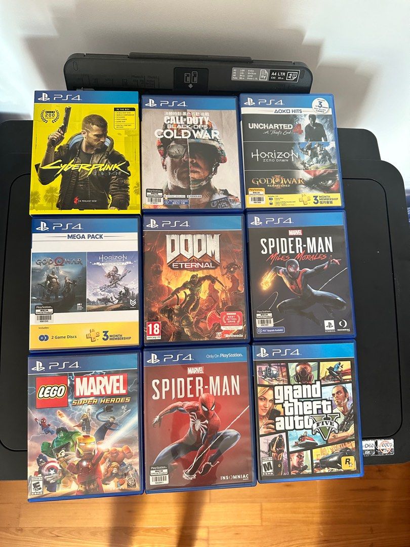 PS4 game Cyberpunk / Call of duty black ops Cold War / Unchartered 4 +  horizon zero dawn /