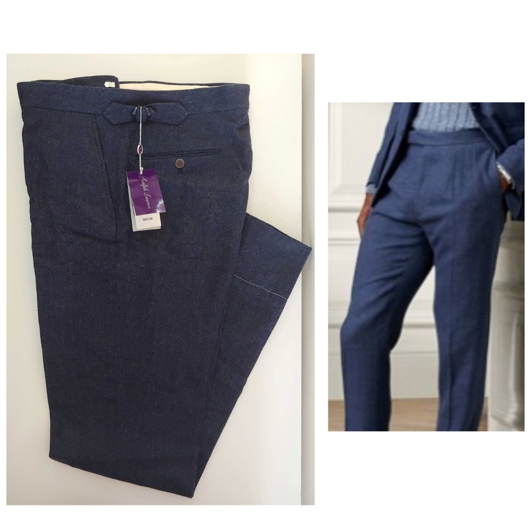 Ralph Lauren Purple Label Men's Glenn Floral Linen Trousers