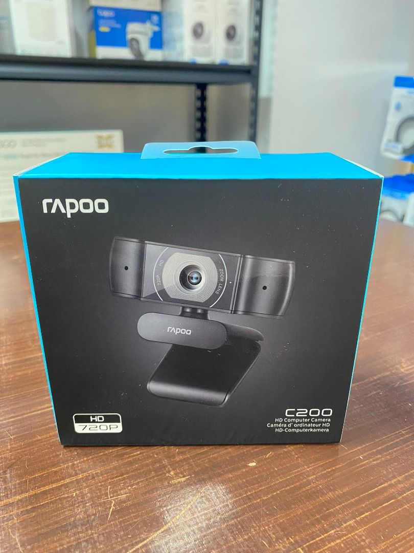 Rapoo C200 720p HD USB Webcam (Category: Webcams) located in Pasig City. Submitted by technofuseofficial (Listing ID 1294001240, Image 1). Description: Rapoo C200 720p HD USB Webcam Product Model/Name - C200 Web Camera Product Positioning - Middle Level Lens Type - Hybird Lens Focus Type - Fixed Field of View - 89 degrees Video Encoding - H.264 Video Resolution - HD 720P Auto Light Correction - Yes Built-in Mics - Double Noise Canceling Mic.s Int