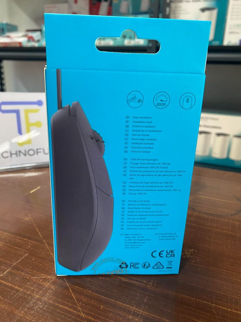 Rapoo N100 Wired Optical USB Mouse Black (Category: Mouse & Mousepads) located in Pasig City. Submitted by technofuseofficial (Listing ID 1294004151, Image 3). Description: Rapoo N100 Wired Optical USB Mouse Black Connection Modes: USB cable USB Type: 3.0 Buttons: 3 buttons including 2D non-slip scroll wheel DPI: 1600 Tracking Technology: Optical Ergonomic design Ambidextrous design High resolution 1600 DPI sensor No driver or setup needed.