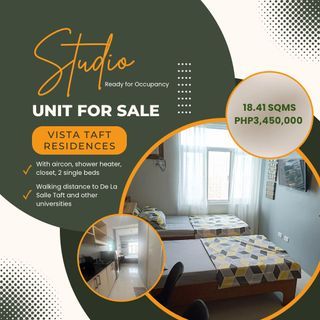 REDUCED PRICE Vista TAFT Residences Studio Unit For Sale