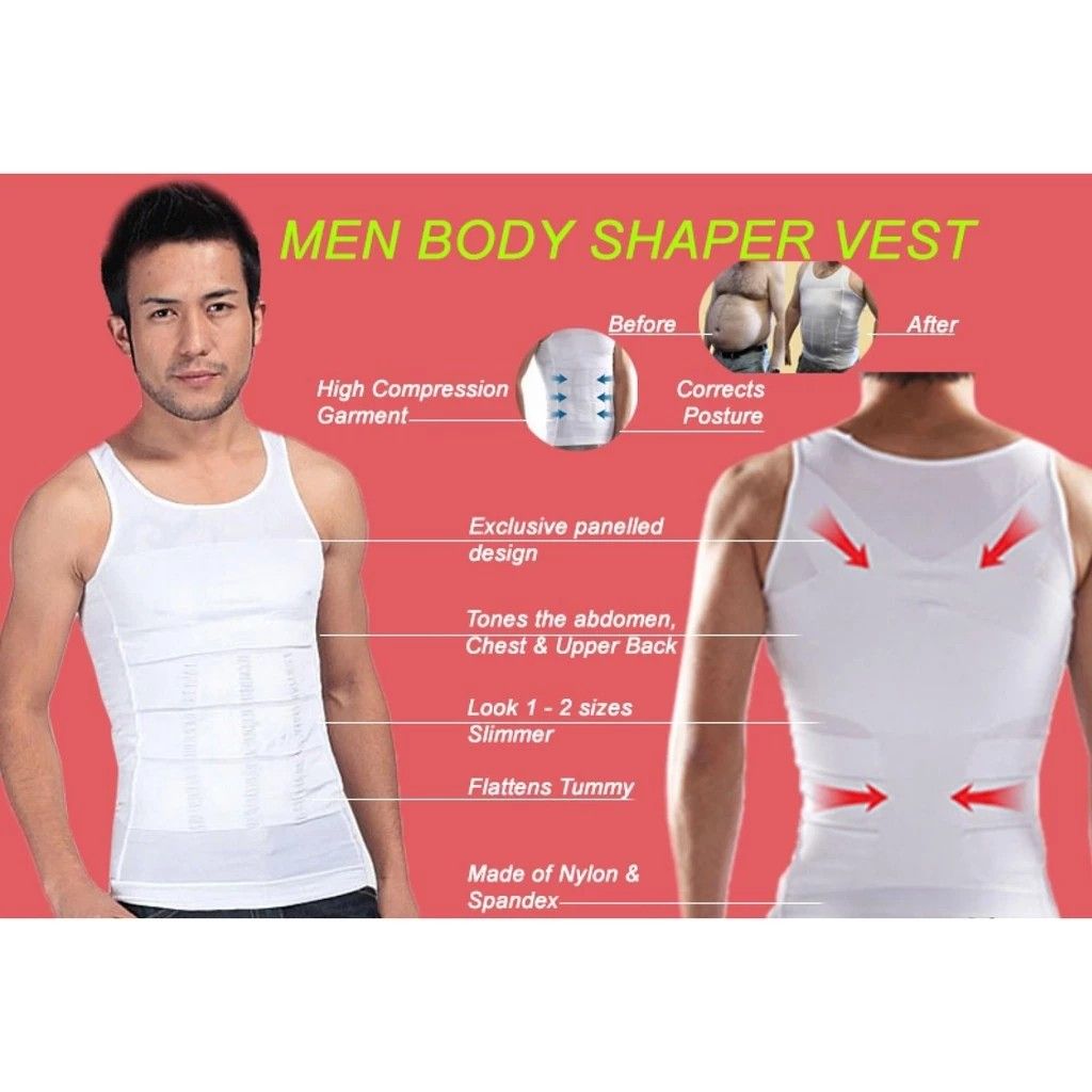 Slimming Shirt Singlet Body Shape, Men's Fashion, Tops & Sets
