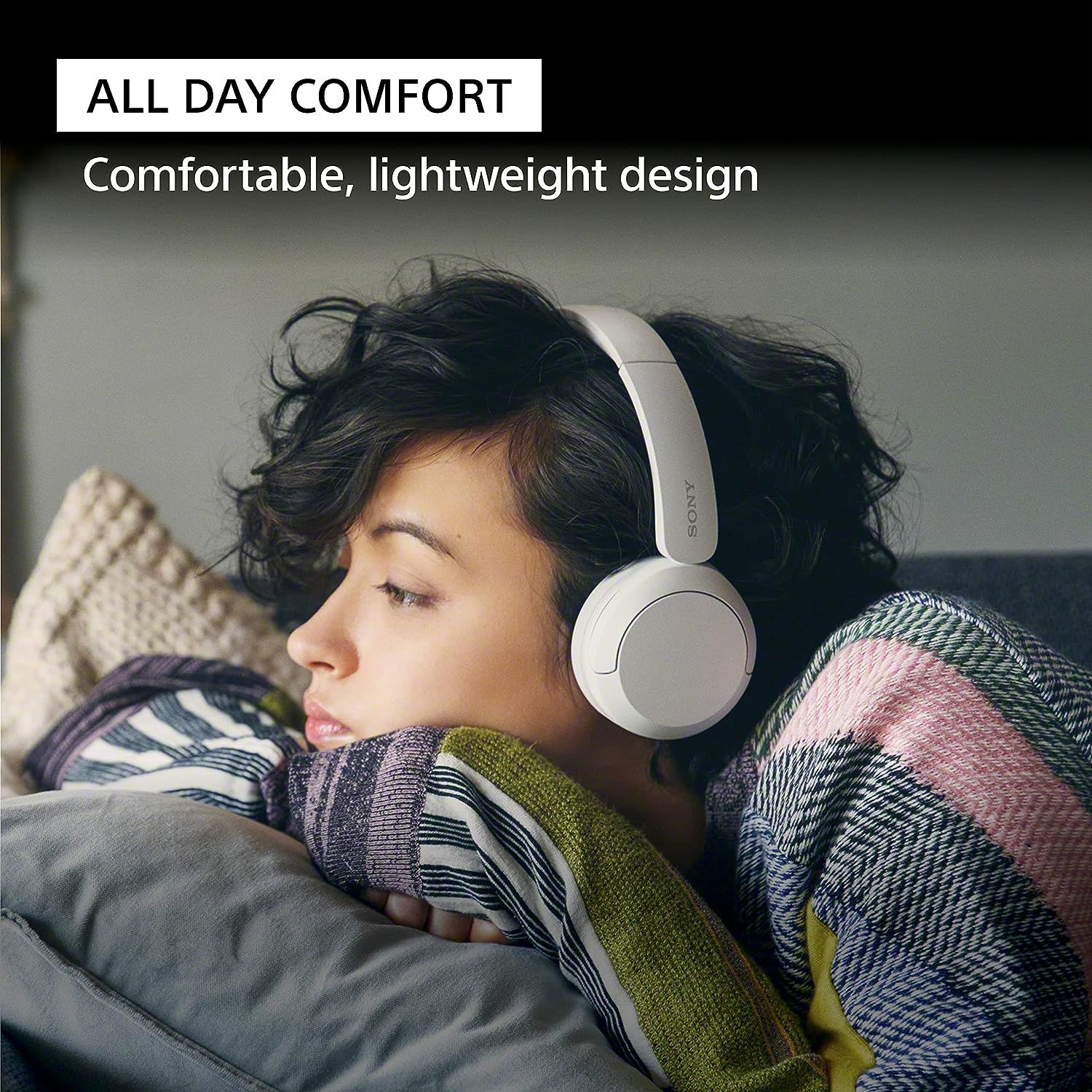 Sony WH-CH520 Wireless Headphones Bluetooth On-Ear Headset with ...