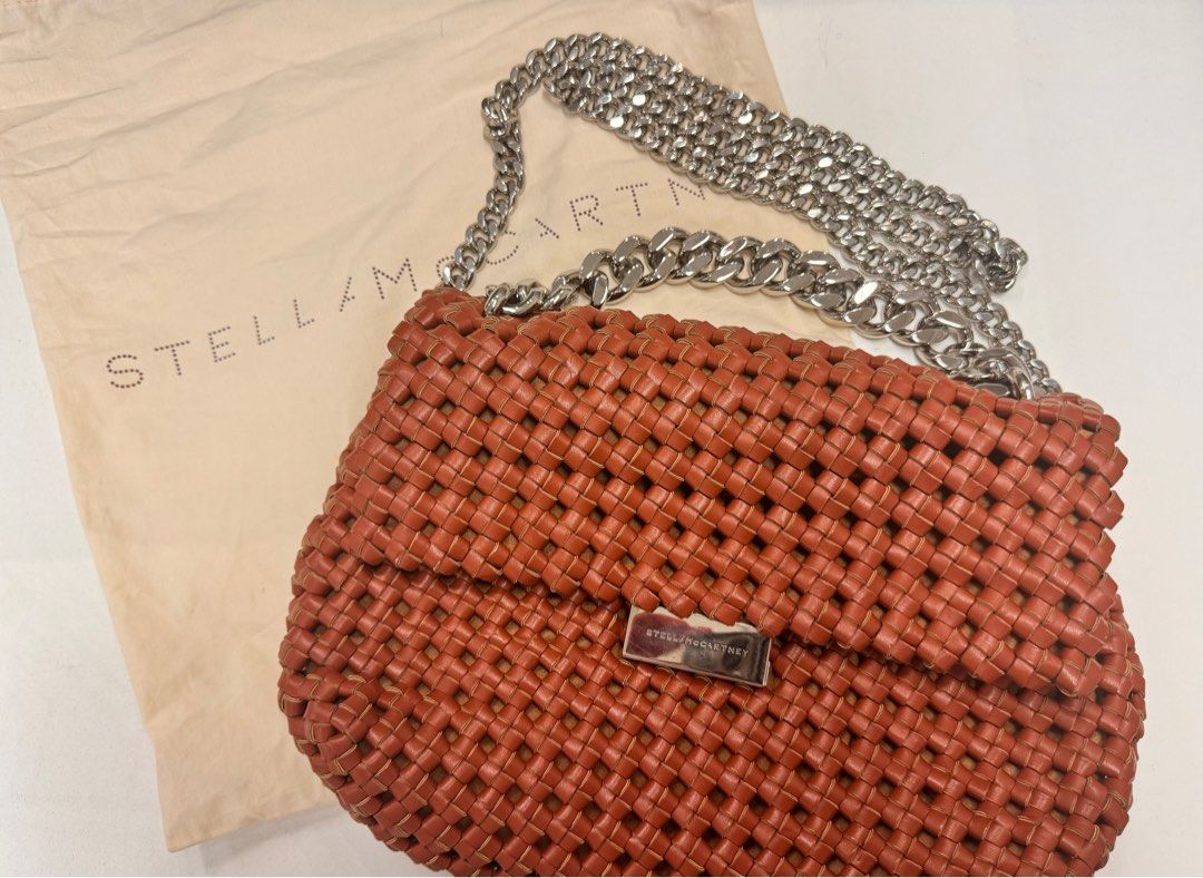 Stella McCartney Eco Alter Nappa Weaved Becks Shoulder Bag Brandy Carousell