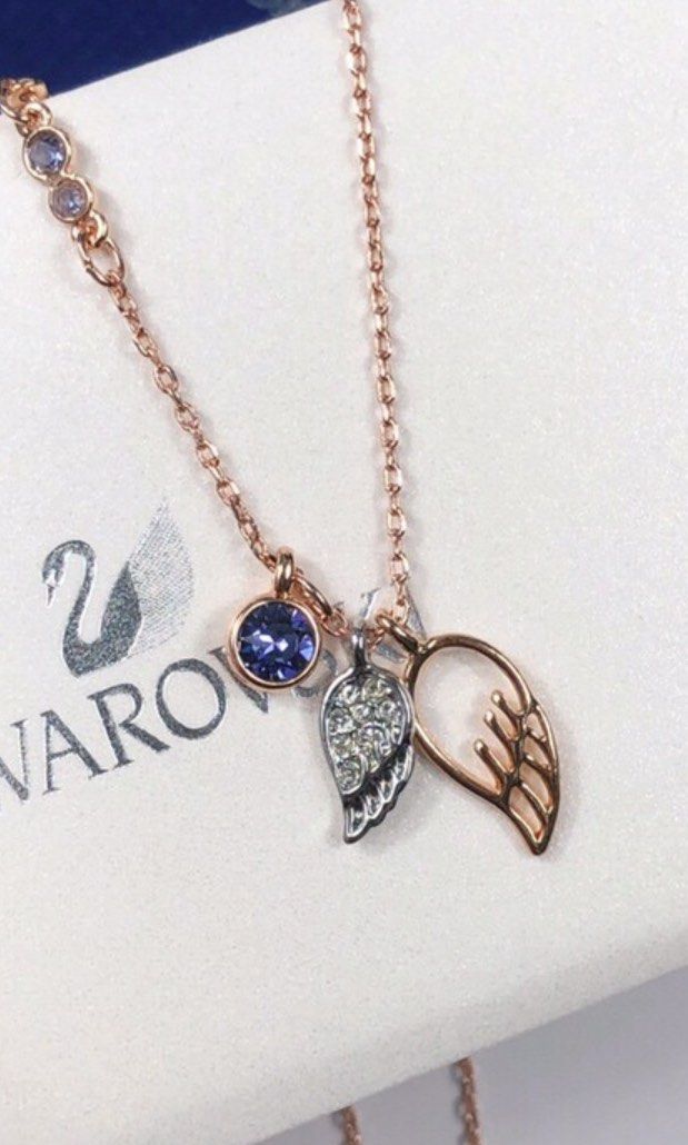 Swarovski Duo Wing Rose Gold Plated Necklace Carousell
