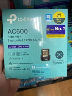 TP-Link Archer T2UB Nano AC600 Dual Band USB Wi-Fi & Bluetooth 4.2 Adapter | Wi-Fi Dongle | Bluetooth Dongle
