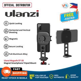 Ulanzi ST-28 Magnetic Phone Mount with Cold Shoe 1/4-inch Tripod and Stand Adapter for Photograpy VMI Direct