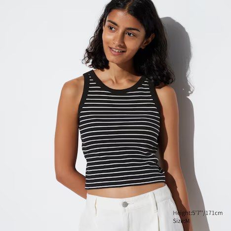 Mix & Matches Sleeveless crop top/built in bra-top, Women's Fashion, Tops,  Sleeveless on Carousell