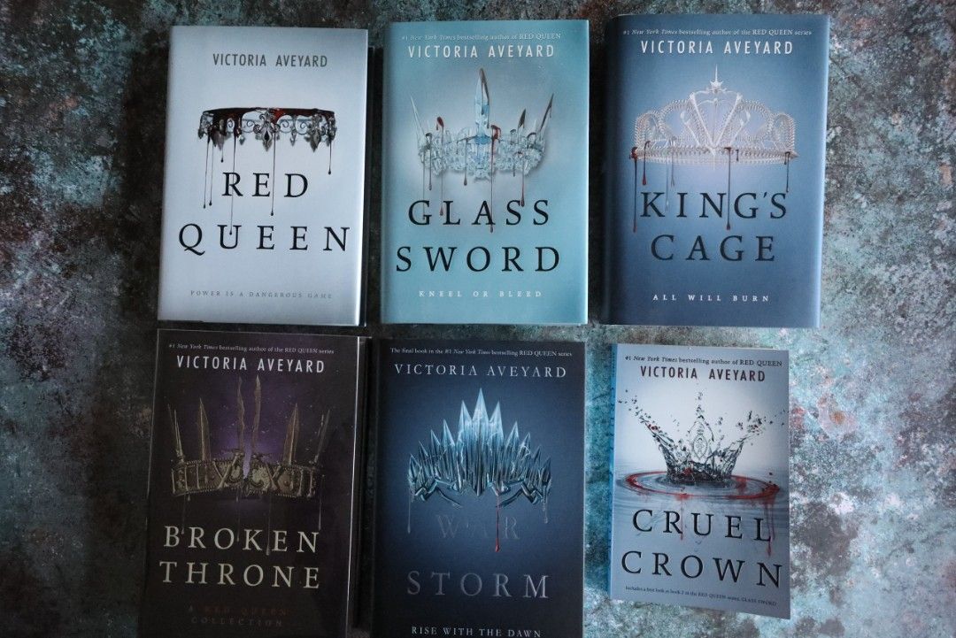 Red Queen Series 5 Books Collection Set (Red Queen, Glass Sword, King'S  Cage, War Storm, Broken Throne)