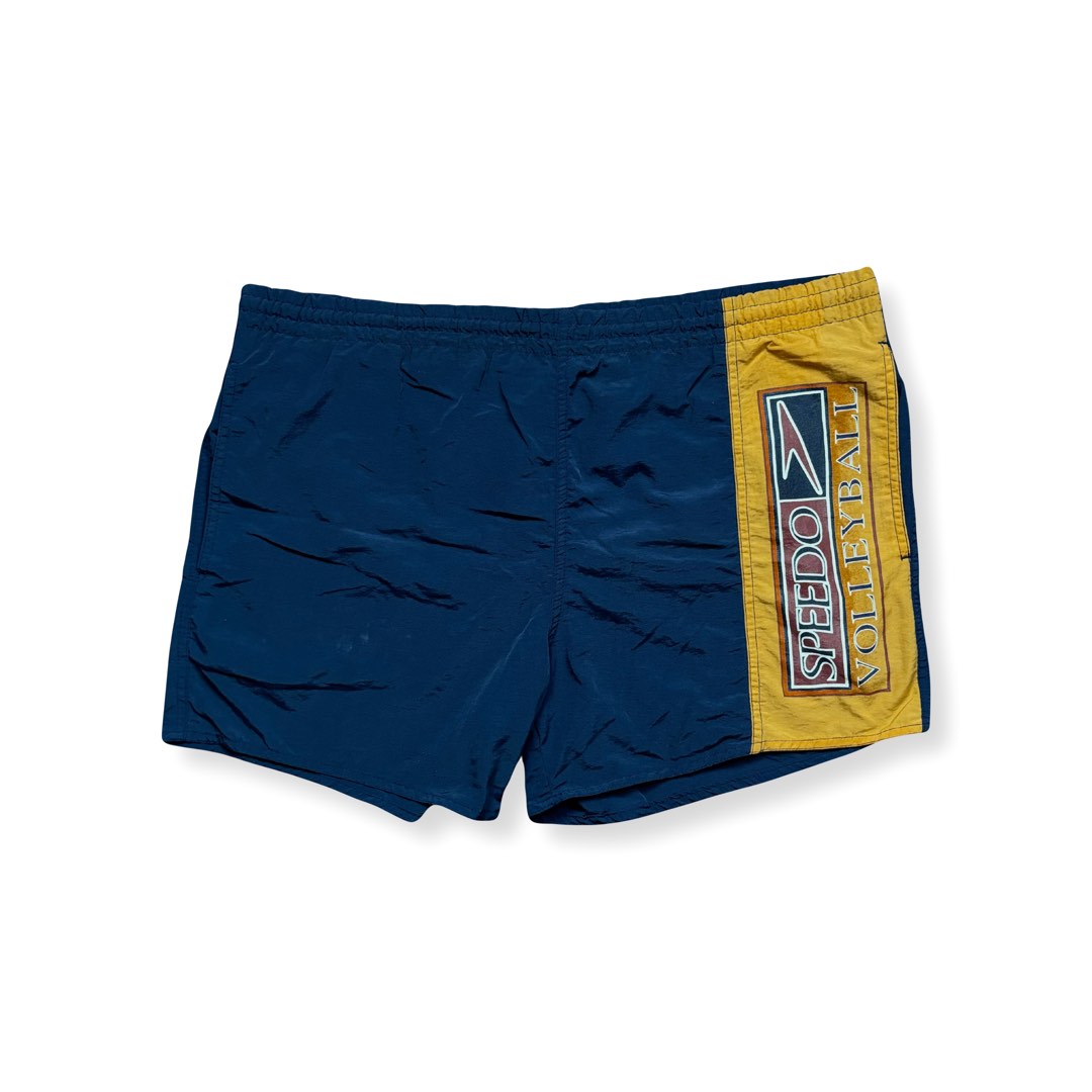 Vintage 90s Speedo Volleyball Board Shorts Dark Blue, Men's Fashion