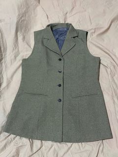 Vintage Blazer / Vest / Waistcoat / Sleeveless Tuxedo