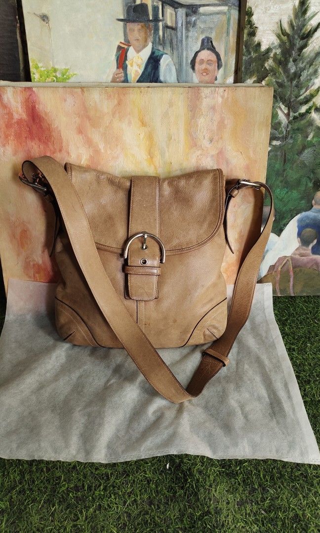 Vintage Coach Cowhide Leather Shoulder Bag Luxury Bags Wallets on Carousell