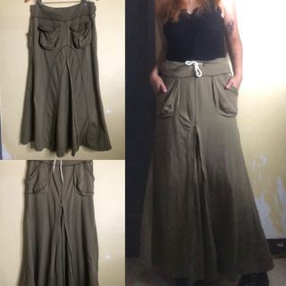 Y2k Maxi Skirt Vintage Skirt with Zipper Grunge Long Skirt Rare Flowy Skirt Hipster Unique Long Skirt