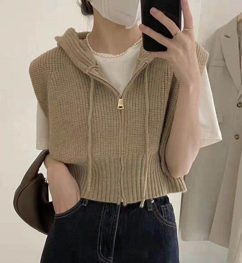 8 COLORS Stylenanda Hoodie Knitted Vest Sweater