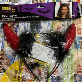 所有站 萬聖節 惡魔牛角髮箍  魔鬼紅角 頭箍 紅色惡魔角 Devil ear red ears halloween headband 萬聖節道具 頭飾 髮飾 頭式 角色扮演64228236664579110