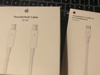 (2 items) Apple Thunderbolt Cable (2m) & Thunderbolt 3 (USB-C) to Thunderbolt 2