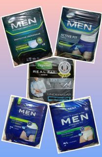 Assorted Male Adult Diapers  (imported, high-quality pull-ups, in various sizes)