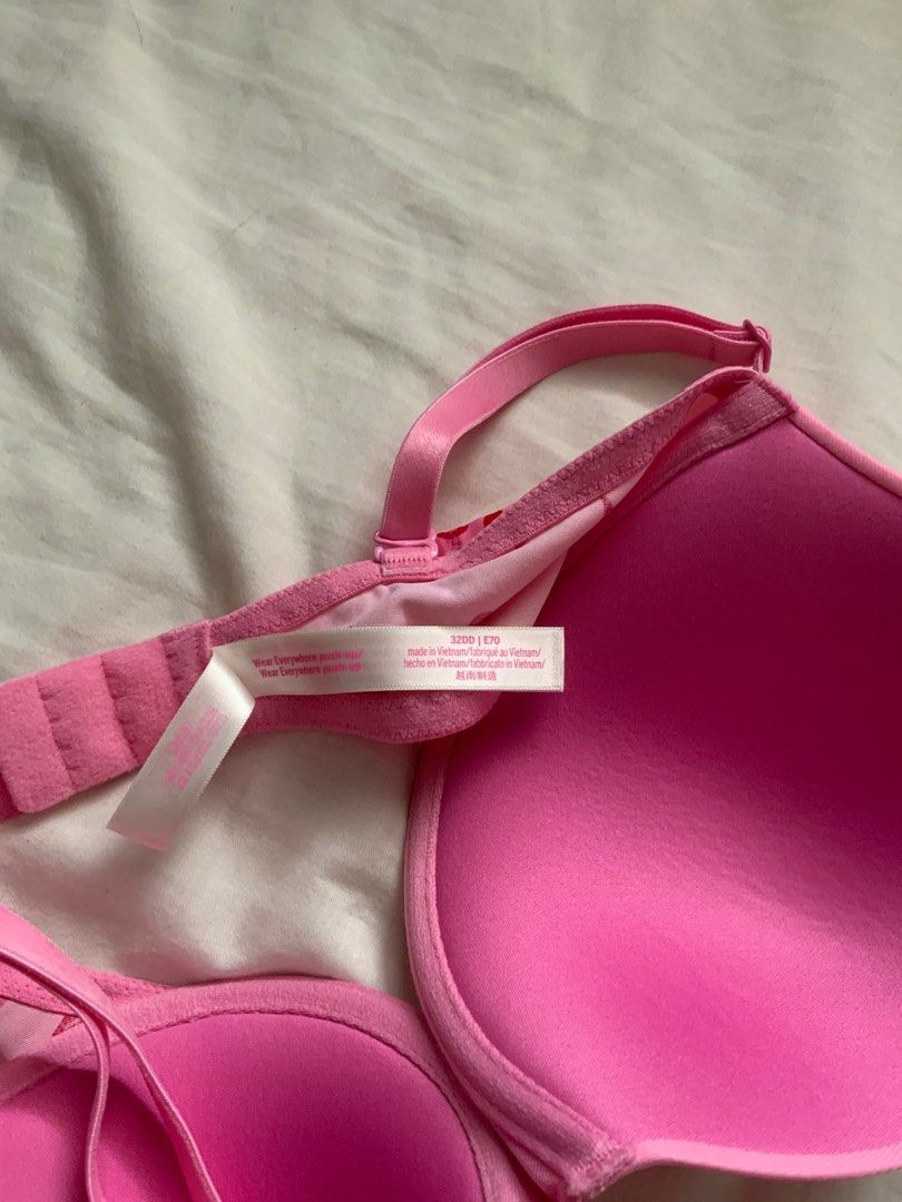 Womens Victorias Secret PINK Bra size 32DD Wear Everywhere Pushup