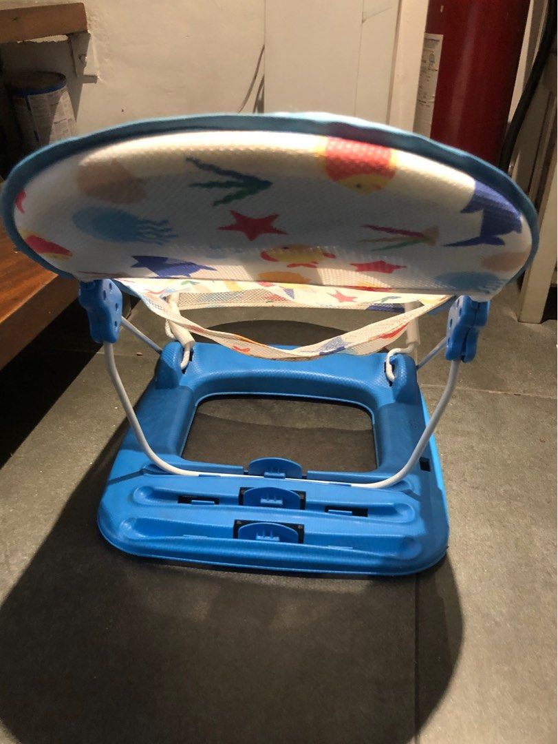 Baby Bath Seat (Category: Bathtub & Bath Accessories) located in Manila. Submitted by artsygunda (Listing ID 1294244848, Image 3). Description: Baby Bath Chair Reclinable Chair Net seat Has minor flaw. See last photo But still serve its purpose. .