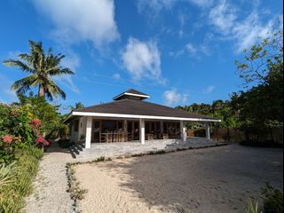 Beach House And Guesthouse With Title On White Sand Beach Near Boracay