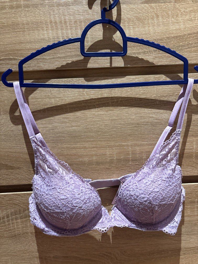 Buy Victoria's Secret Blue Velvet Wing Lace Cup Shine Strap Balcony Bra  from Next Luxembourg
