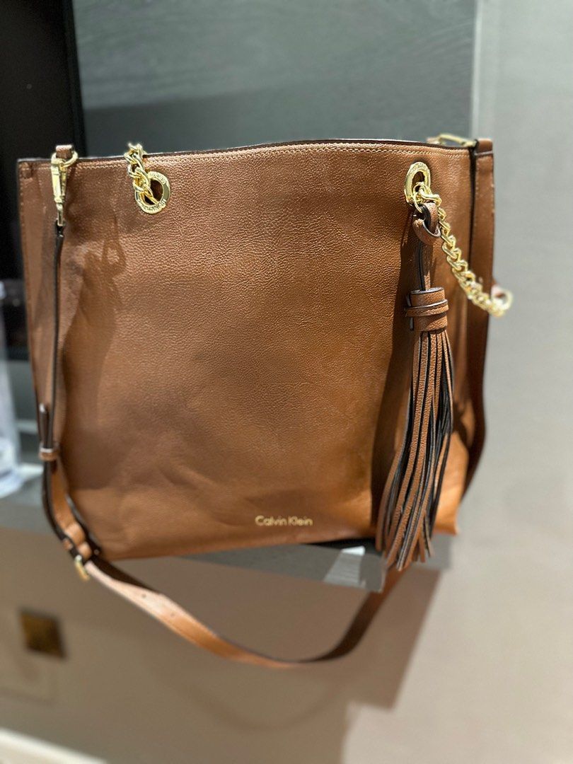 Calvin klein hayden signature chain strap crossbody online