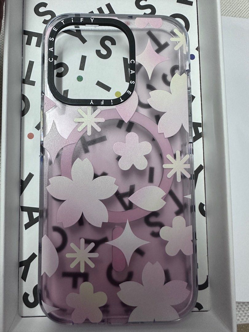 パーティを彩るご馳走や Casetify - Sheer Sakura Pattern Pink (正版), 手提電話, 電話 iPhoneアクセサリー