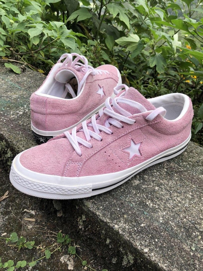Pink suede converse on sale