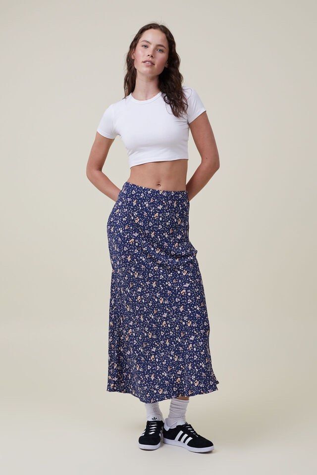 Cotton On blue Maxi Slip skirt