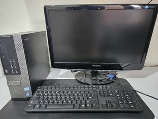 Desktop Set: Dell CPU & Keyboard, Samsung Monitor