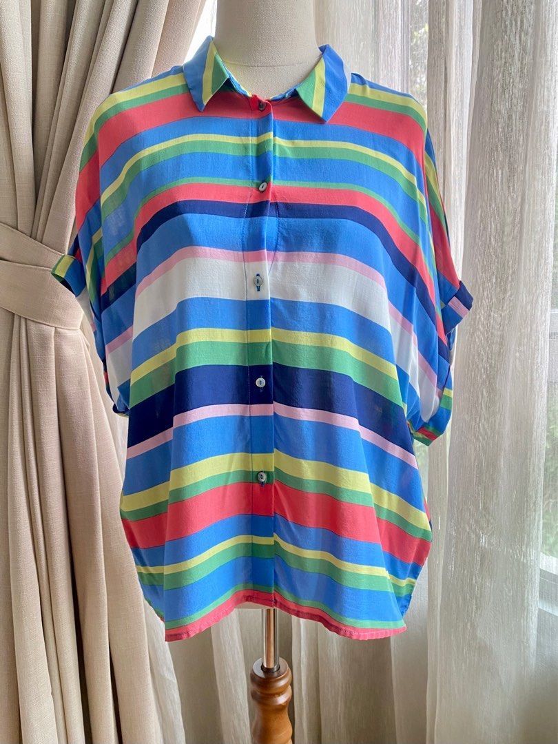 Vintage Striped Drop Shoulder T-Shirt