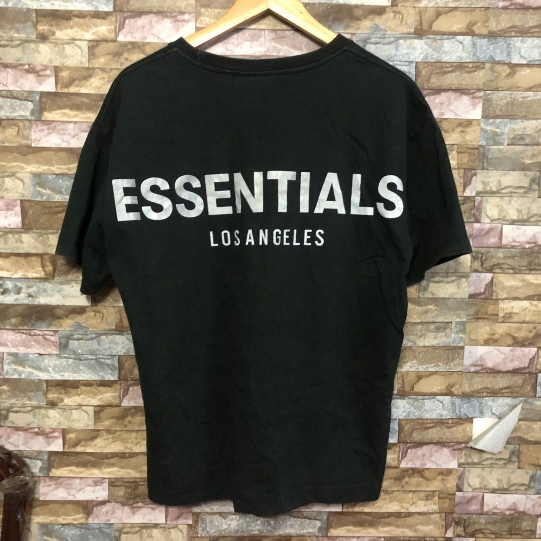 essentials Los Angeles T BLACK L 大量入荷 - トップス
