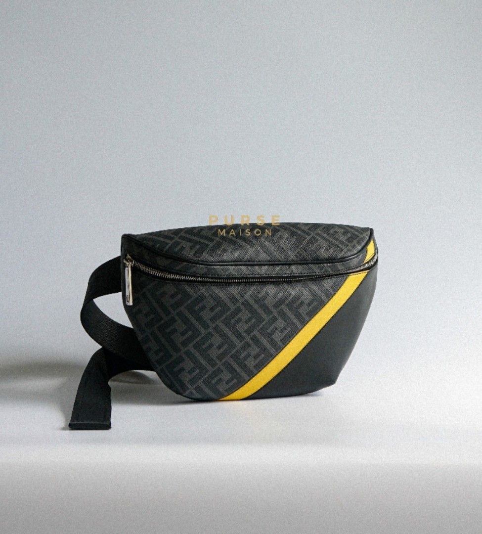 Fendi Men s Diagonal Gray Belt Bag Luxury Bags Wallets on Carousell