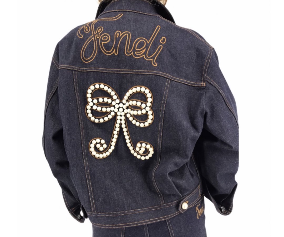 Fendi denim jacket womens discount