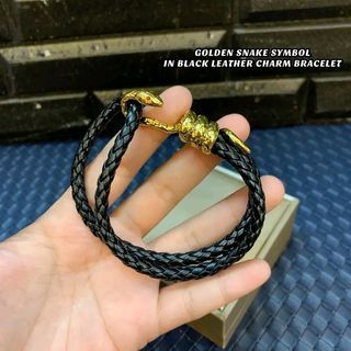 Golden snake symbol bracelet