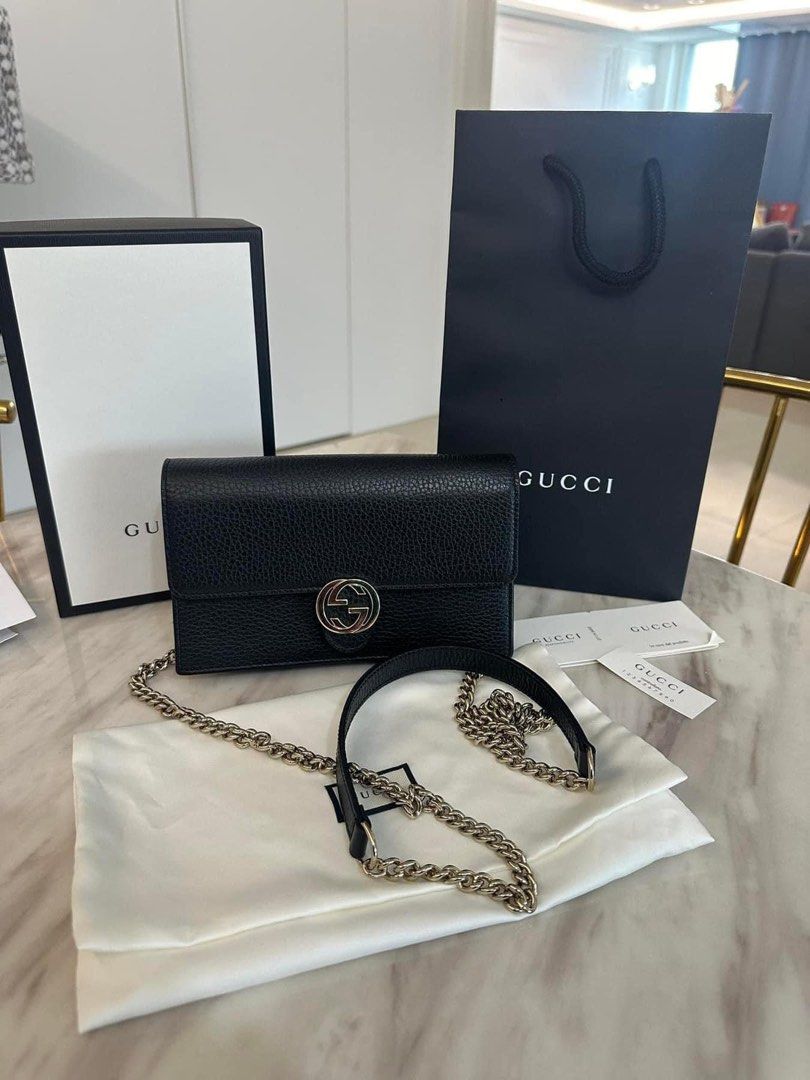 Gucci interlocking g wallet on chain 2025