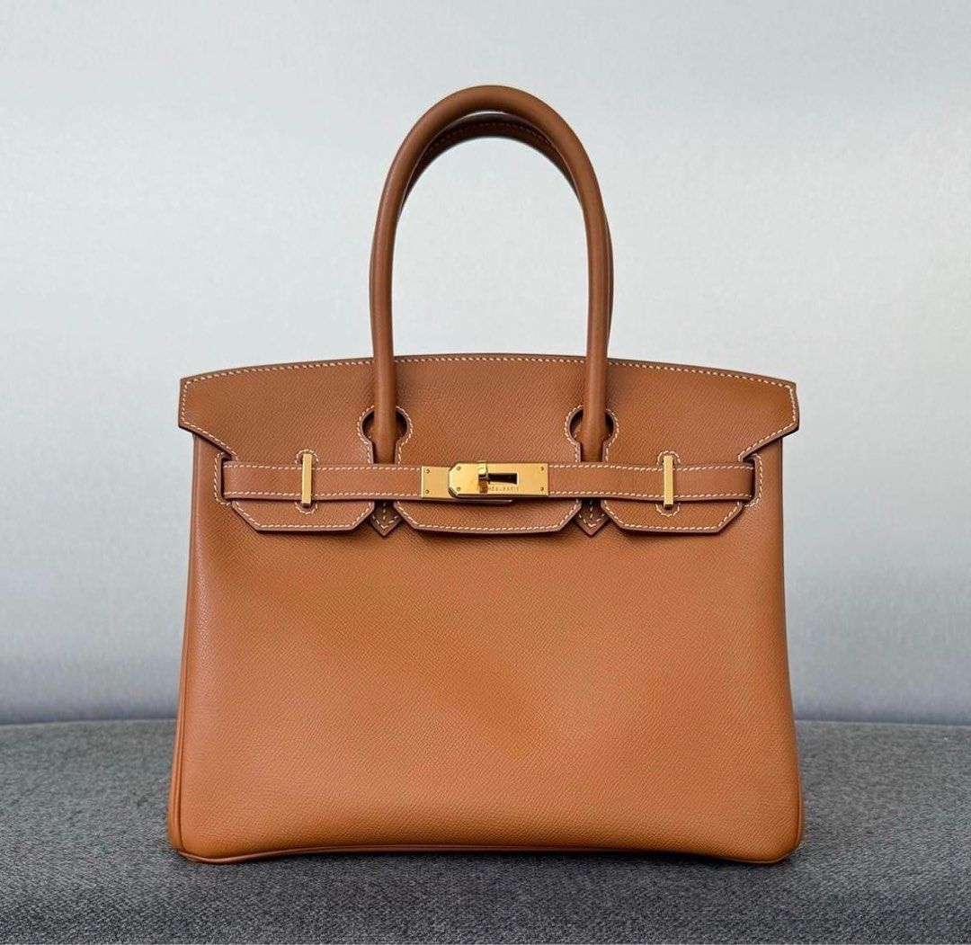 H E R M E S Birkin 30 Epsom Gold on Gold (Category: Luxury Bags & Wallets) located in Manila. Submitted by bagislifeshop (Listing ID 1294167467, Image 1). Description: 100% Authentic H E R M E S Birkin 30 Epsom Gold on Gold Condition 9/10 Stamp J Comes with Dustbag and Lockset .