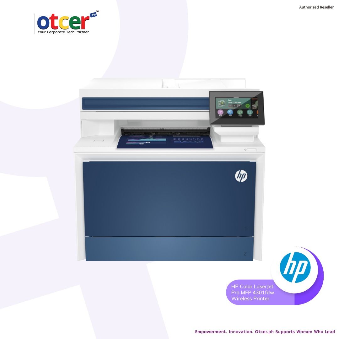 HP Color LaserJet Pro MFP 4301fdw Wireless Printer (Category: Printers, Scanners & Copiers) located in Pasig City. Submitted by otcer.philippines (Listing ID 1294143313, Image 1). Description: Maintaining compliance just got easier with the HP Color LaserJet Pro MFP 4301fdw. Centralize print management with HP Web Jetadmin, enforce print policies, and monitor usage for cost control and security. Plus, automatic firmware updates ensure your printe