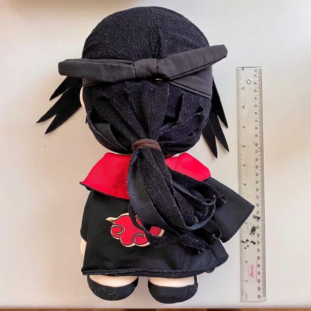Itachi Uchiha Plush Stuffed Toy (Category: Plushies & Soft Toys) located in Paranaque City. Submitted by emmawtj (Listing ID 1294161989, Image 2). Description: ☁️ plush size: dm for specific plush ☁️ no damages except for naruto headbands slightly faded due to age ☁️ kindly manage your expectations as these are preloved have been stored for a while now Mop: Gcash Shipping: Lalamove, Grab, SCO.