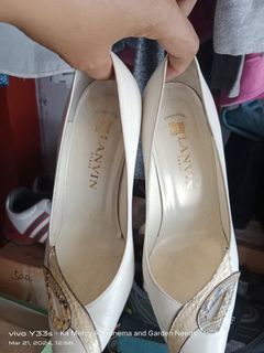 Lanvin Paris original Japan white pointed shoes