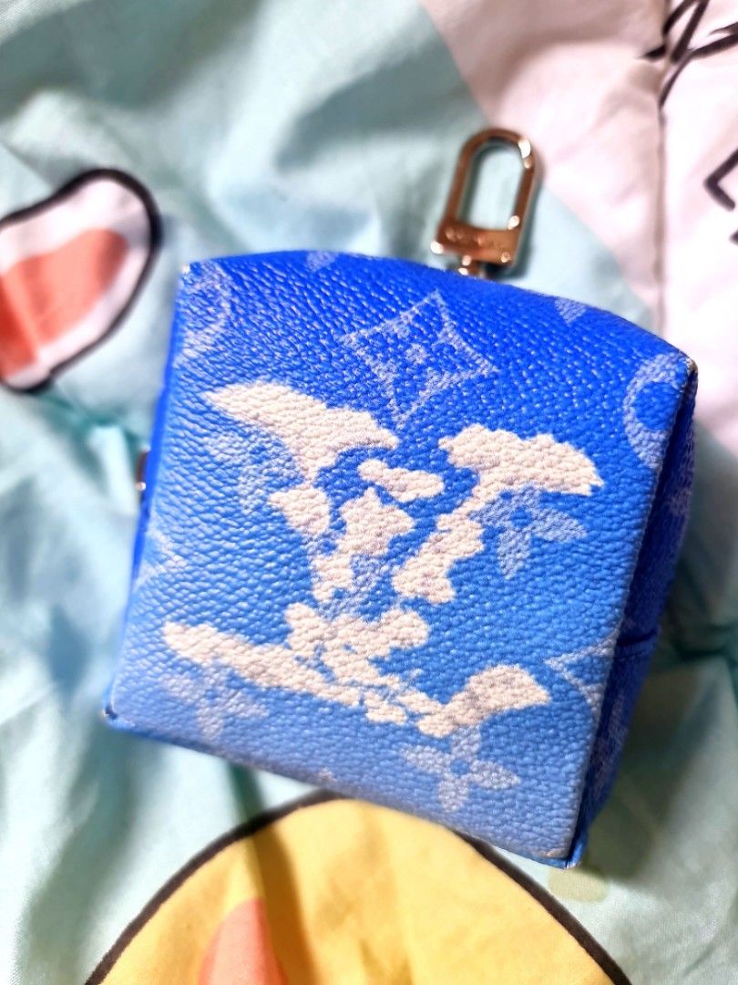 Louis Vuitton Blue Monogram Cloud Square Pouch Bag Charm. Luxury Bags Wallets on Carousell